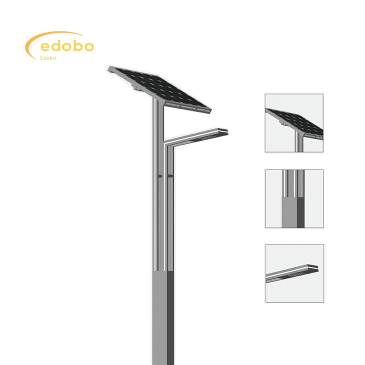 אור לד 80w/120w מנורת רחוב סולארית עם סוללת ליתיום