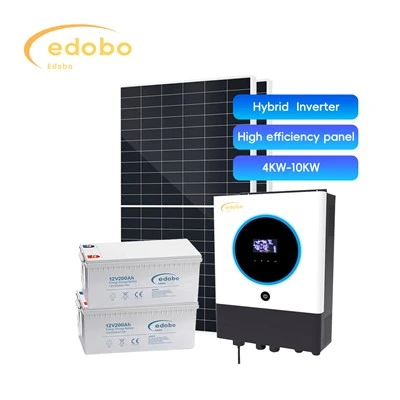 מהפך היברידי 4kw 10kw עם טעינת סוללה סולארית